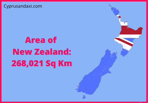 Area of New Zealand compared to Indiana