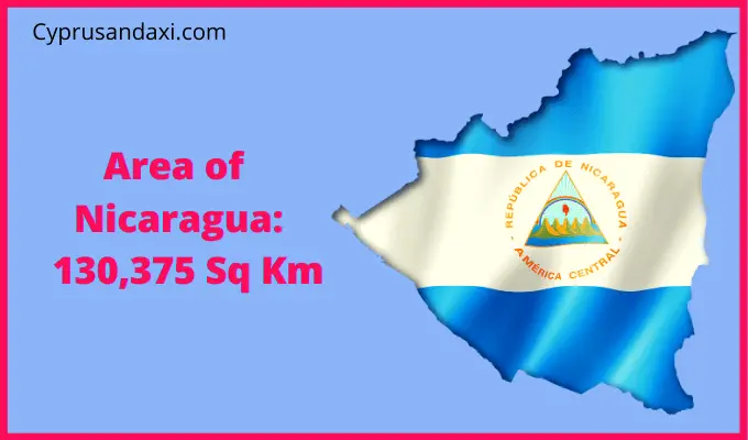 Area of Nicaragua compared to Indiana