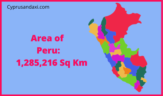 Area of Peru compared to Louisiana