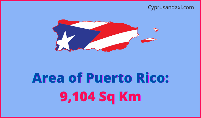 Area of Puerto Rico compared to Maine