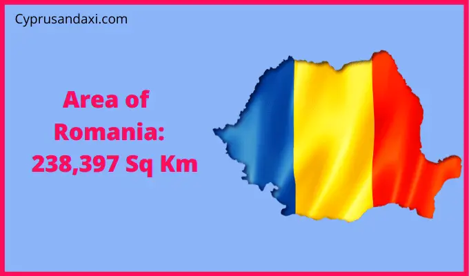 Area of Romania compared to Kansas