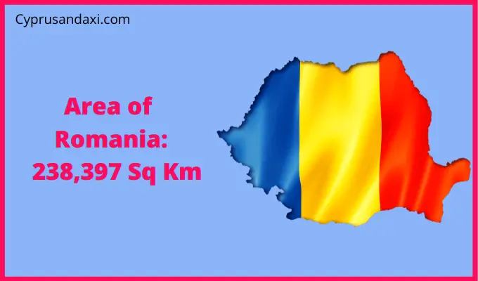 Area of Romania compared to Maine