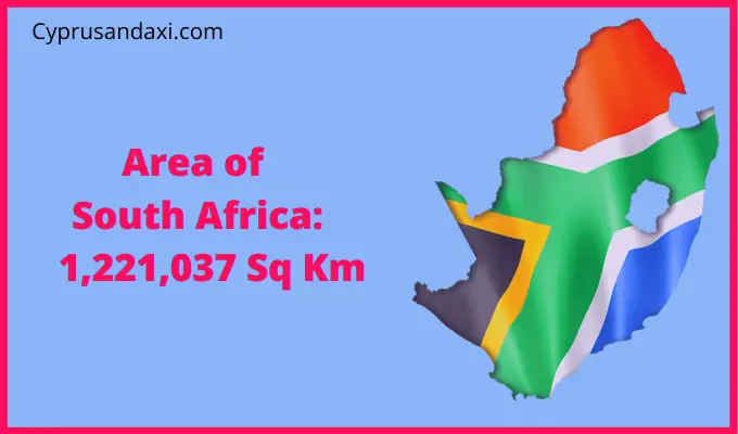 Area of South Africa compared to Indiana