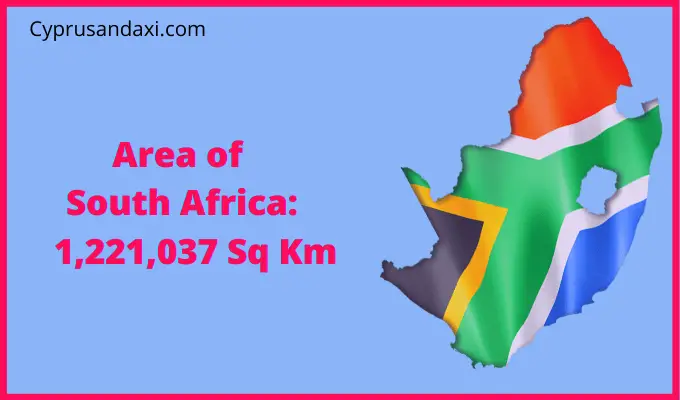 Area of South Africa compared to Louisiana