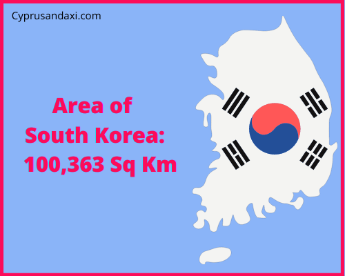 Area of South Korea compared to Indiana