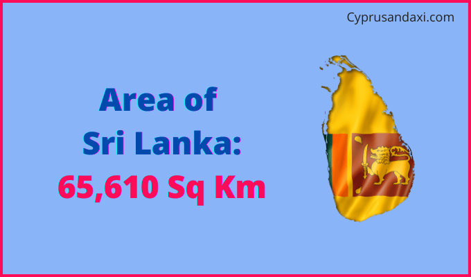 Area of Sri Lanka compared to Louisiana