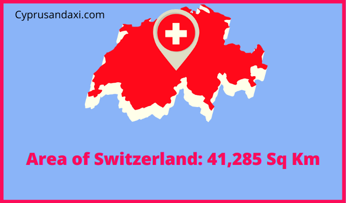 Area of Switzerland compared to Kansas