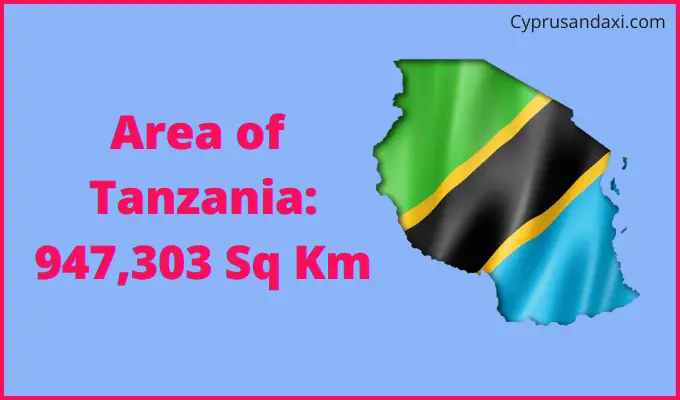 Area of Tanzania compared to Louisiana