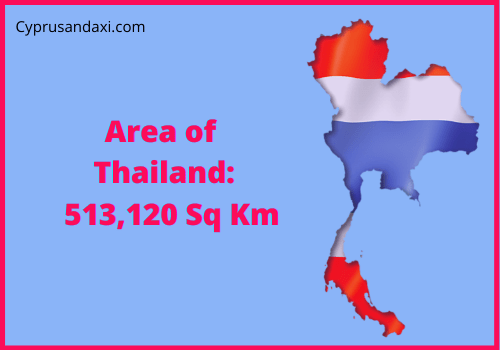 Area of Thailand compared to Indiana