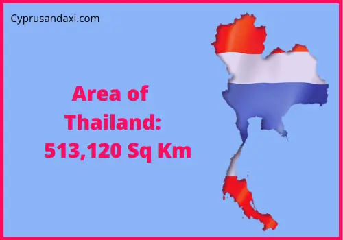 Area of Thailand compared to Louisiana