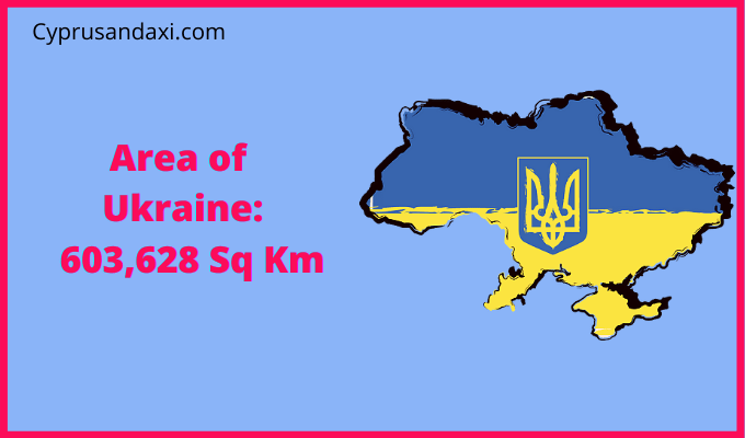 Area of Ukraine compared to Louisiana