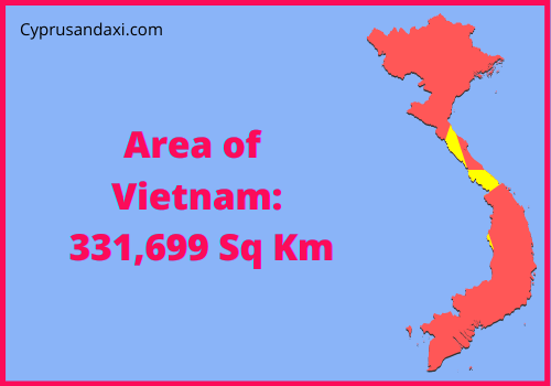 Area of Vietnam compared to Iowa