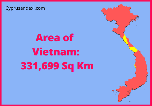 Area of Vietnam compared to Kansas