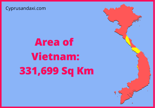 Area of Vietnam compared to Louisiana