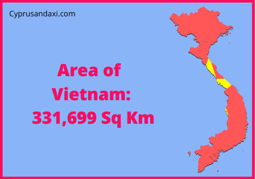 Area of Vietnam compared to Maine