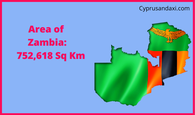 Area of Zambia compared to Maine