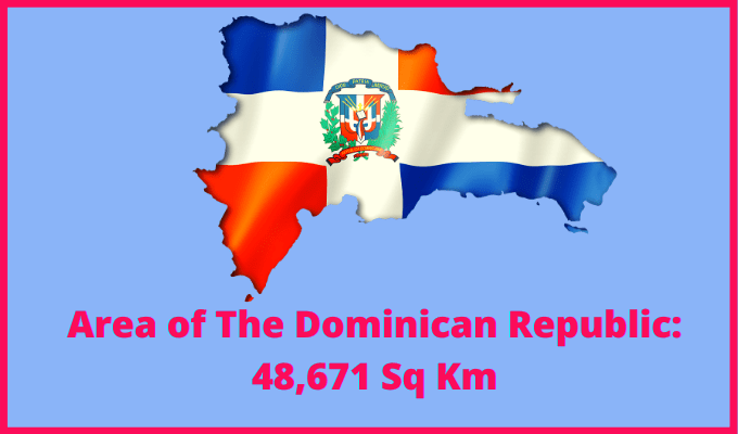Area of the Dominican Republic compared to Kansas