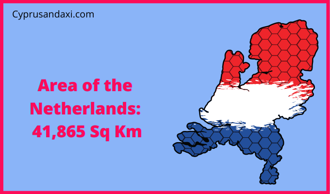 Area of the Netherlands compared to Louisiana