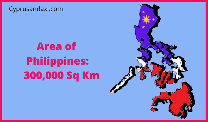 Area of the Philippines compared to Iowa