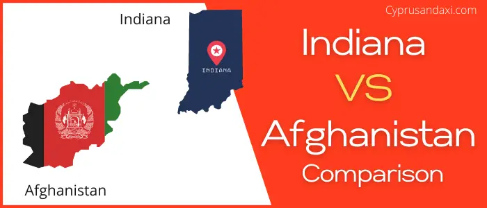 Is Indiana bigger than Afghanistan