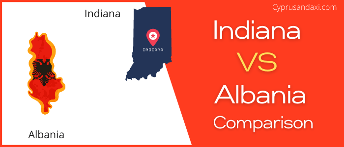 Is Indiana bigger than Albania