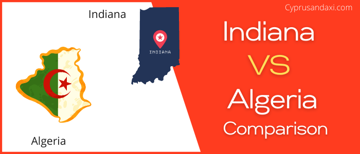 Is Indiana bigger than Algeria