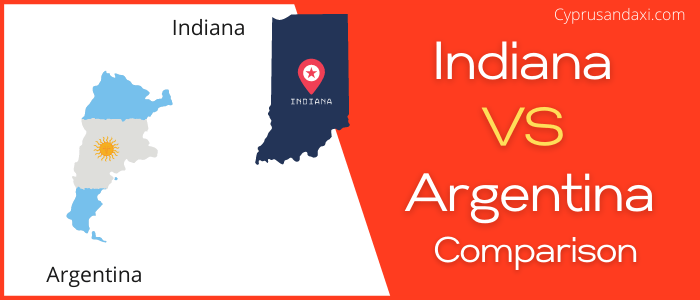 Is Indiana bigger than Argentina