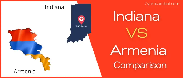 Is Indiana bigger than Armenia