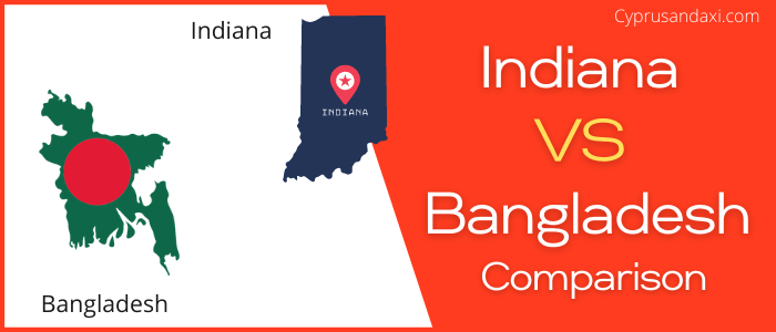 Is Indiana bigger than Bangladesh