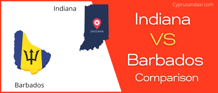 Is Indiana bigger than Barbados