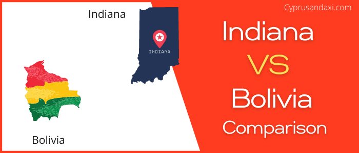 Is Indiana bigger than Bolivia