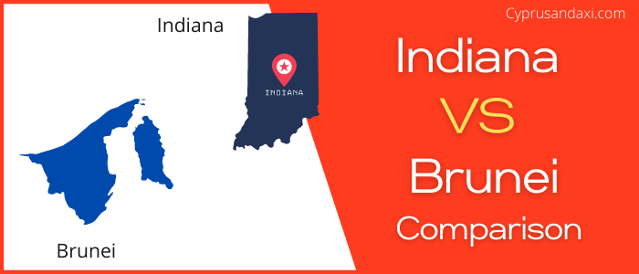 Is Indiana bigger than Brunei