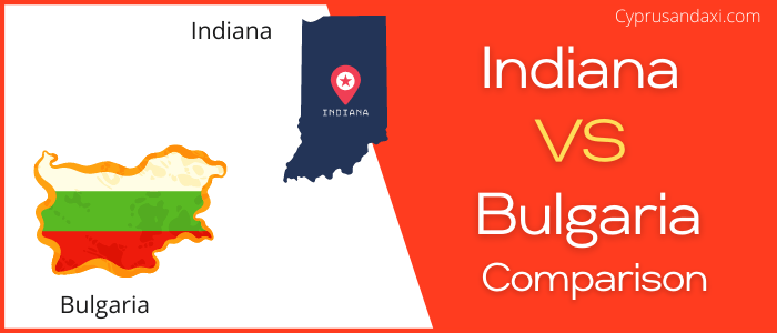 Is Indiana bigger than Bulgaria