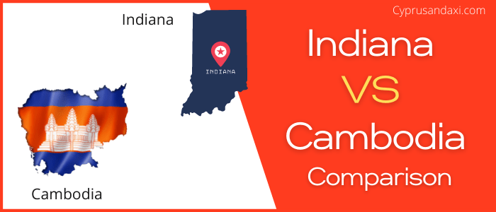 Is Indiana bigger than Cambodia