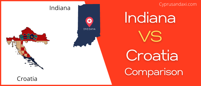 Is Indiana bigger than Croatia