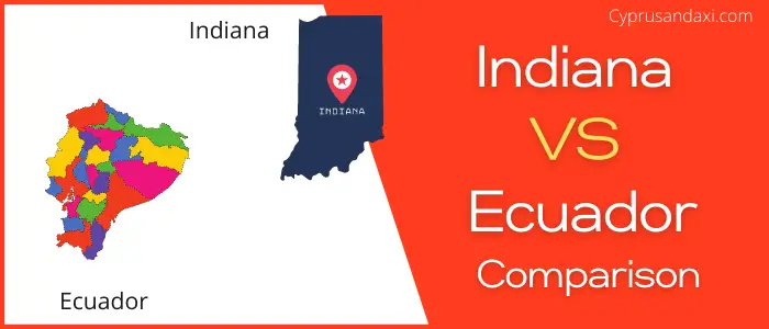 Is Indiana bigger than Ecuador