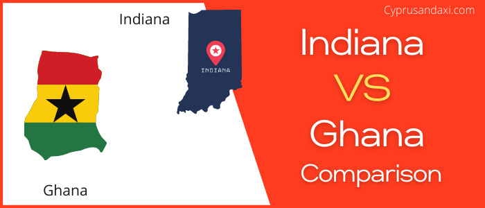 Is Indiana bigger than Ghana