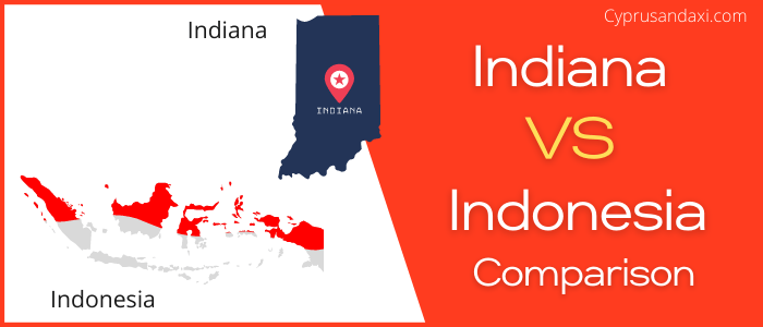 Is Indiana bigger than Indonesia