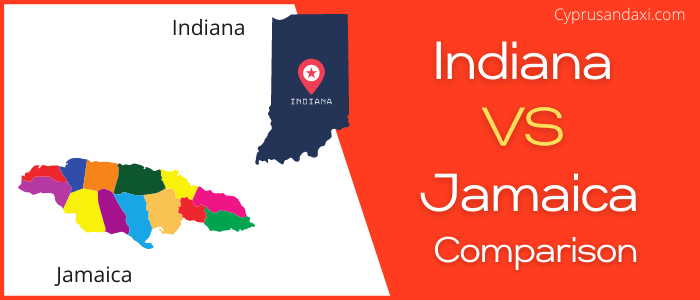 Is Indiana bigger than Jamaica