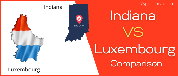 Is Indiana bigger than Luxembourg