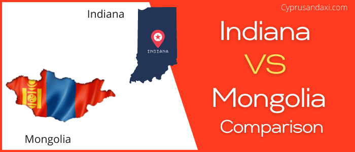 Is Indiana bigger than Mongolia