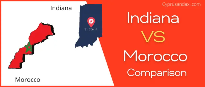 Is Indiana bigger than Morocco