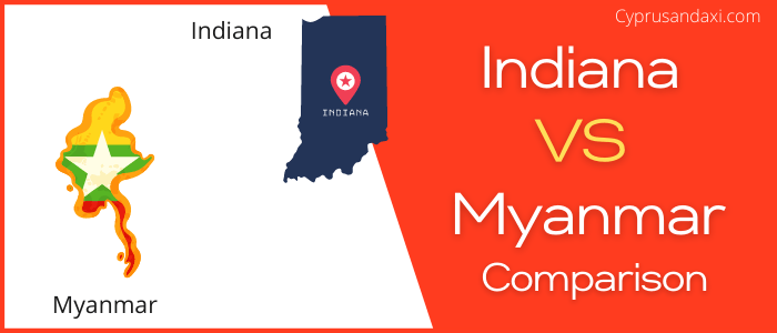 Is Indiana bigger than Myanmar