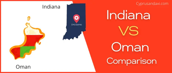 Is Indiana bigger than Oman