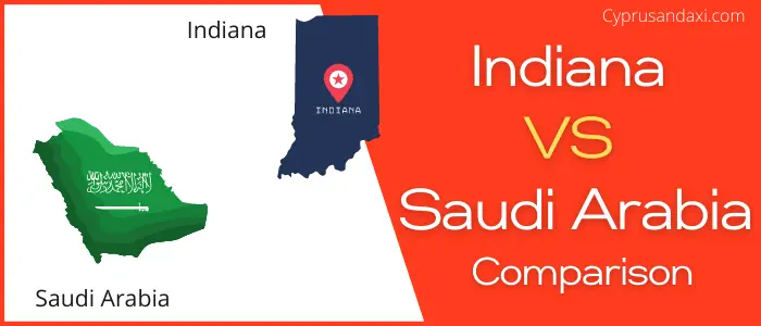 Is Indiana bigger than Saudi Arabia