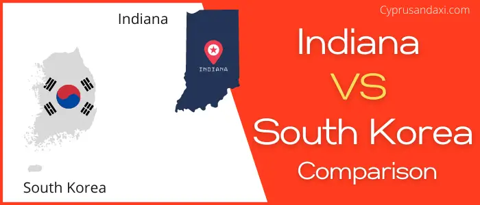Is Indiana bigger than South Korea