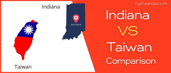 Is Indiana bigger than Taiwan
