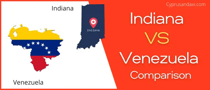 Is Indiana bigger than Venezuela