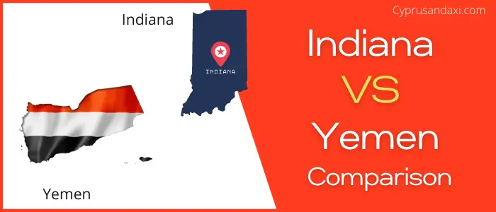 Is Indiana bigger than Yemen