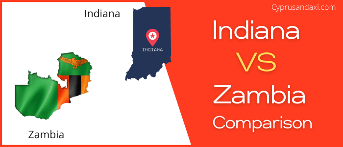 Is Indiana bigger than Zambia